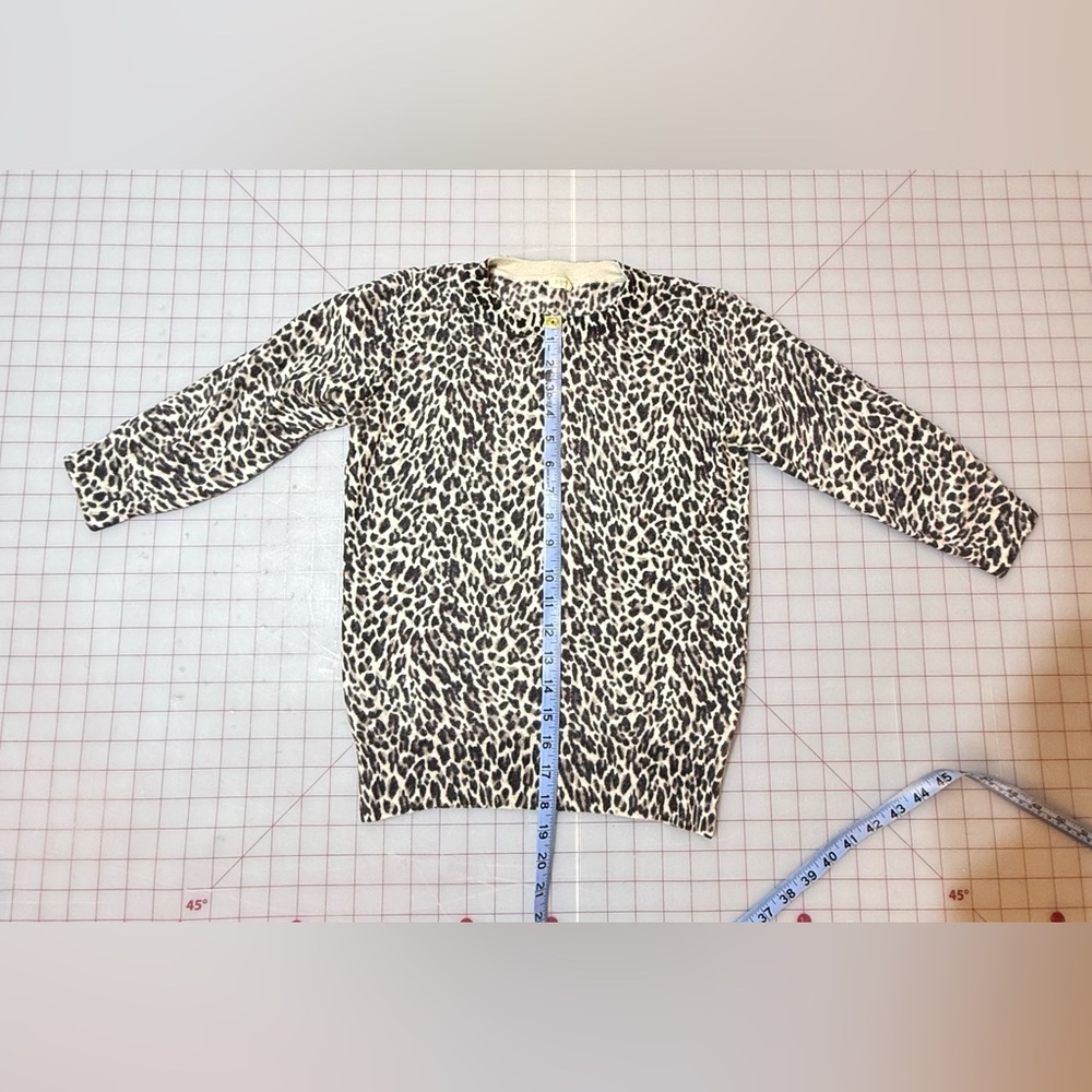 J. Crew knit Leopard Print Sweater - Black and Cream